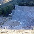 Le théâtre d'Epidaure en plongée
